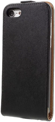 Leren Verticale Apple iPhone 7 / 8 Flip Hoesje Zwart afbeelding 5