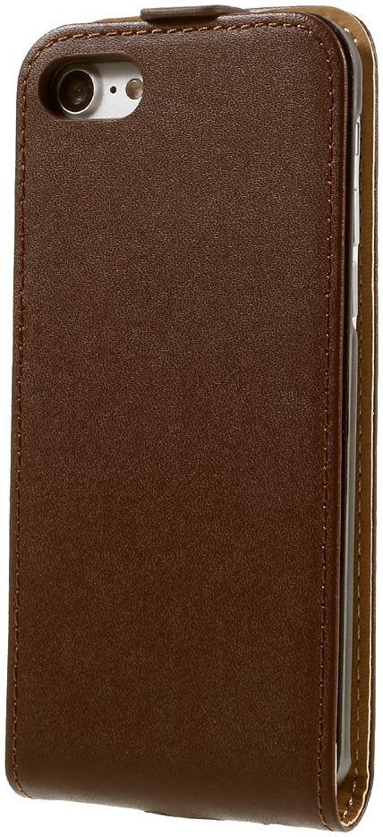 Echt Leren Verticale Apple iPhone 7 / 8 Flip Hoesje Bruin afbeelding 4