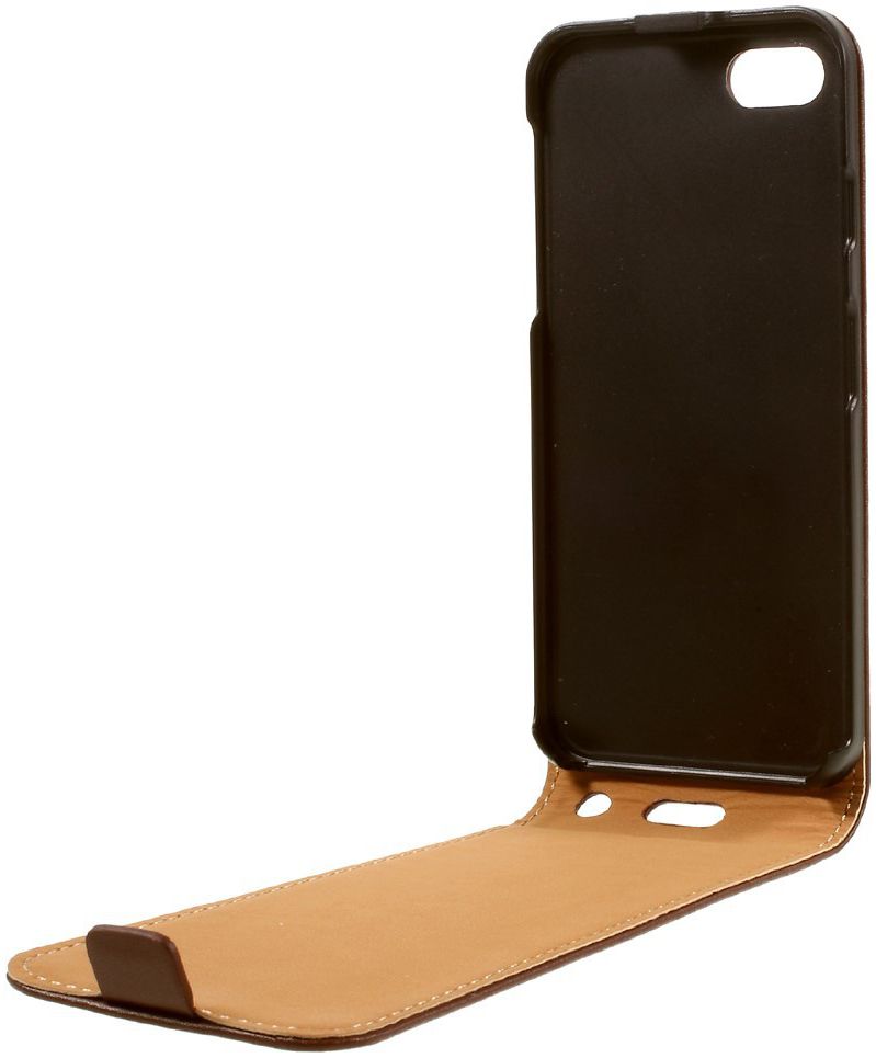 Echt Leren Verticale Apple iPhone 7 / 8 Flip Hoesje Bruin afbeelding 8