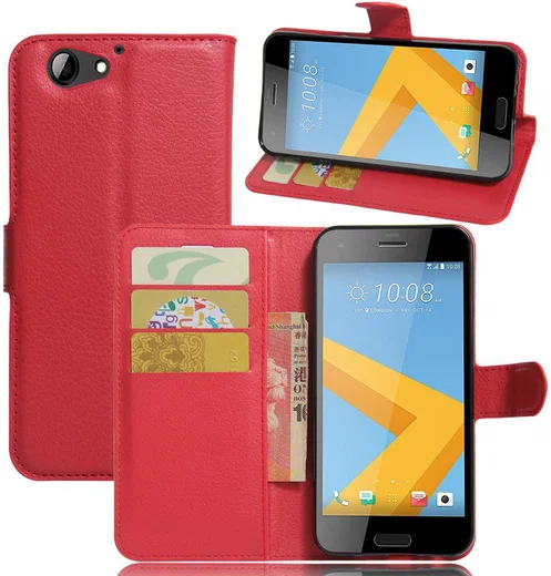 HTC One A9s Portemonnee Hoesje Rood afbeelding 2