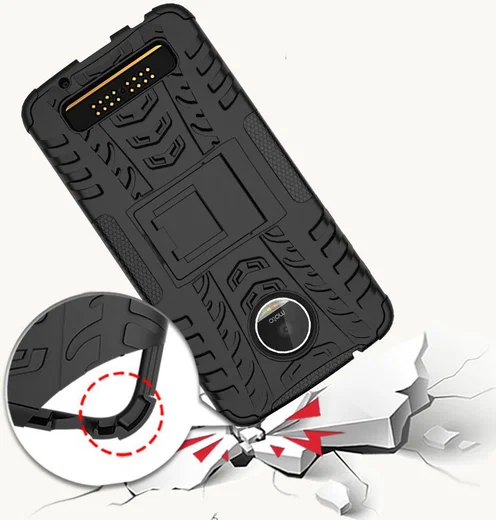 Hybride Motorola Moto Z Play Hoesje Zwart afbeelding 13