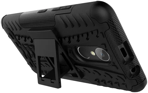 Lenovo K6 Hybride Kickstand Hoesje Zwart afbeelding 7