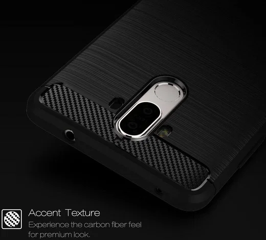 Huawei Mate 9 Geborsteld TPU Hoesje Zwart afbeelding 7