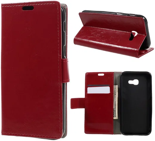 Samsung Galaxy A5 (2017) Stijlvol Portemonnee Hoesje Rood afbeelding 6