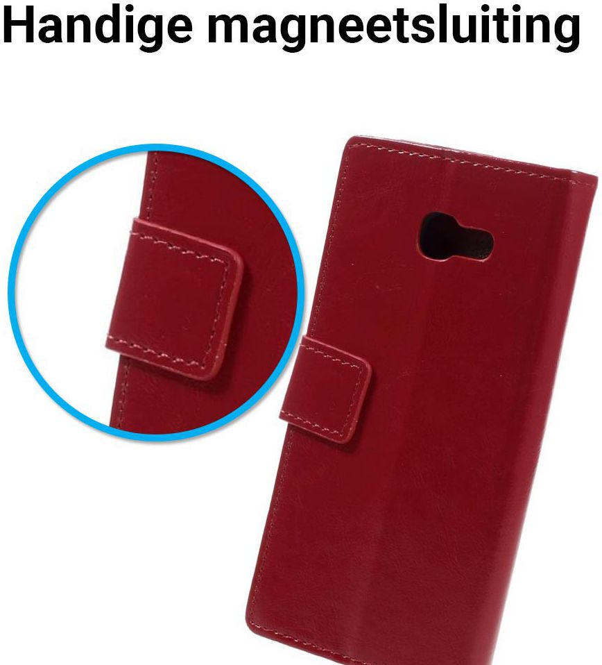 Samsung Galaxy A5 (2017) Stijlvol Portemonnee Hoesje Rood afbeelding 5