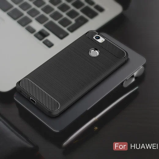Huawei Nova Geborsteld TPU Hoesje Grijs afbeelding 9
