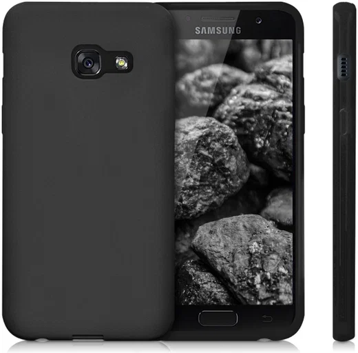 Samsung Galaxy A3 (2017) Frosted TPU Hoesje Zwart afbeelding 1