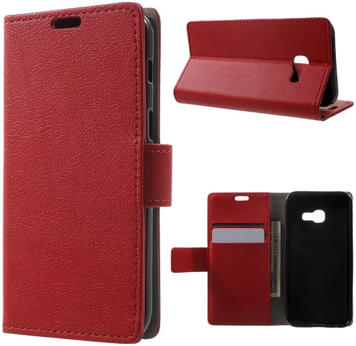 Samsung Galaxy A3 (2017) Stijlvol Portemonnee Hoesje Rood afbeelding 2