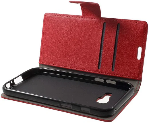 Samsung Galaxy A3 (2017) Stijlvol Portemonnee Hoesje Rood afbeelding 3