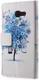 Samsung Galaxy A3 (2017) Portemonnee Print Hoesje Tree Blauw afbeelding 2