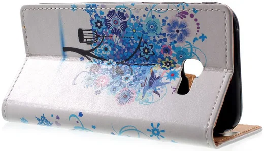 Samsung Galaxy A3 (2017) Portemonnee Print Hoesje Tree Blauw afbeelding 9