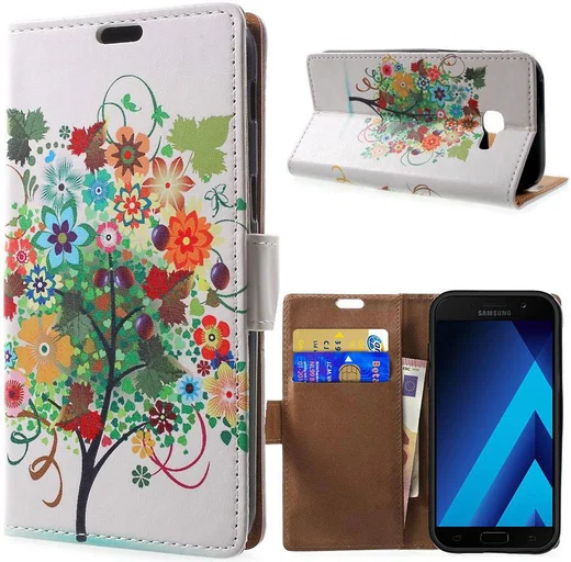 Samsung Galaxy A5 (2017) Portemonnee Print Hoesje Tree Groen afbeelding 9