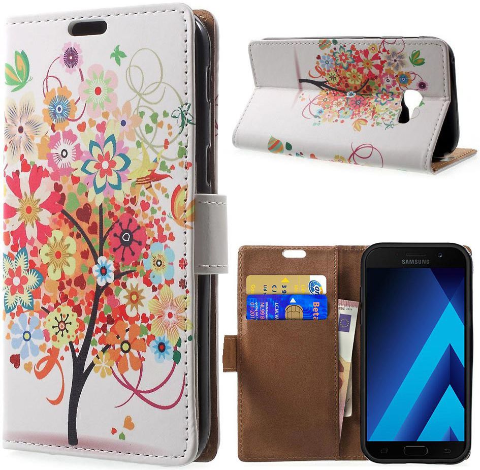 Samsung Galaxy A5 (2017) Portemonnee Print Hoesje Tree Oranje afbeelding 1