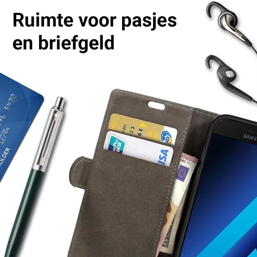 Samsung Galaxy A5 (2017) Portemonnee Hoesje met Standaard Zwart afbeelding 2