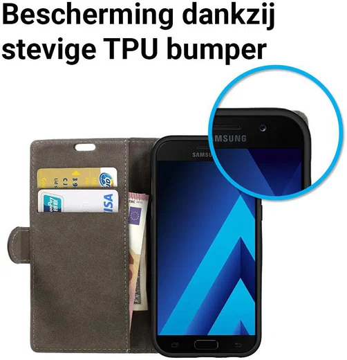 Samsung Galaxy A5 (2017) Portemonnee Hoesje met Standaard Zwart afbeelding 5