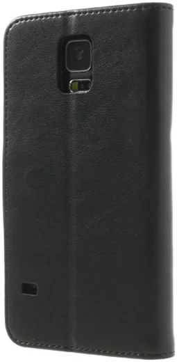 Samsung Galaxy S5 Portemonnee Stand Hoesje Zwart afbeelding 5