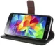 Samsung Galaxy S5 Portemonnee Stand Hoesje Zwart afbeelding 2