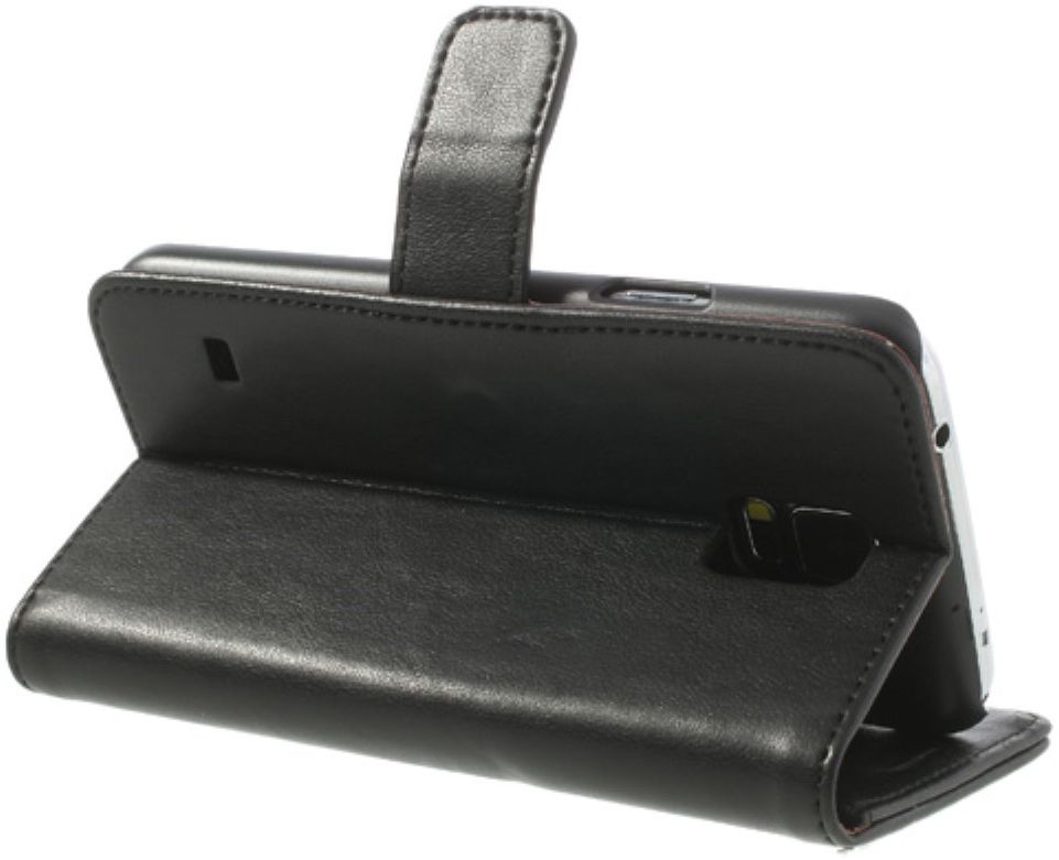 Samsung Galaxy S5 Portemonnee Stand Hoesje Zwart afbeelding 7