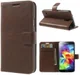 Samsung Galaxy S5 Portemonnee Stand Hoesje Bruin afbeelding 3