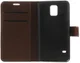 Samsung Galaxy S5 Portemonnee Stand Hoesje Bruin afbeelding 8