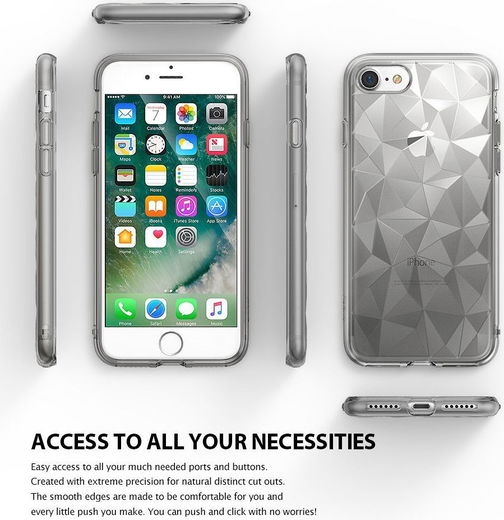 Ringke Air Prism Apple iPhone 7 / 8 Hoesje Transparant Zwart afbeelding 4