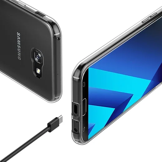 Samsung Galaxy A3 (2017) TPU Gel Hoesje Transparant afbeelding 3