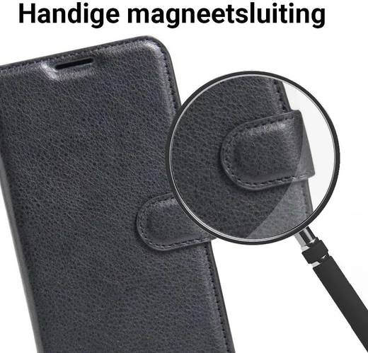 Lenovo P2 Portemonnee Hoesje Zwart afbeelding 3
