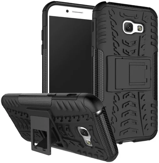 Stevig Samsung Galaxy A5 2017 Backcover Hoesje Zwart afbeelding 3