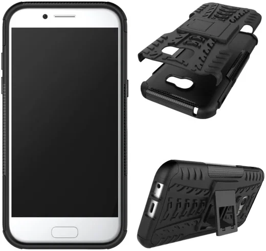 Stevig Samsung Galaxy A5 2017 Backcover Hoesje Zwart afbeelding 4
