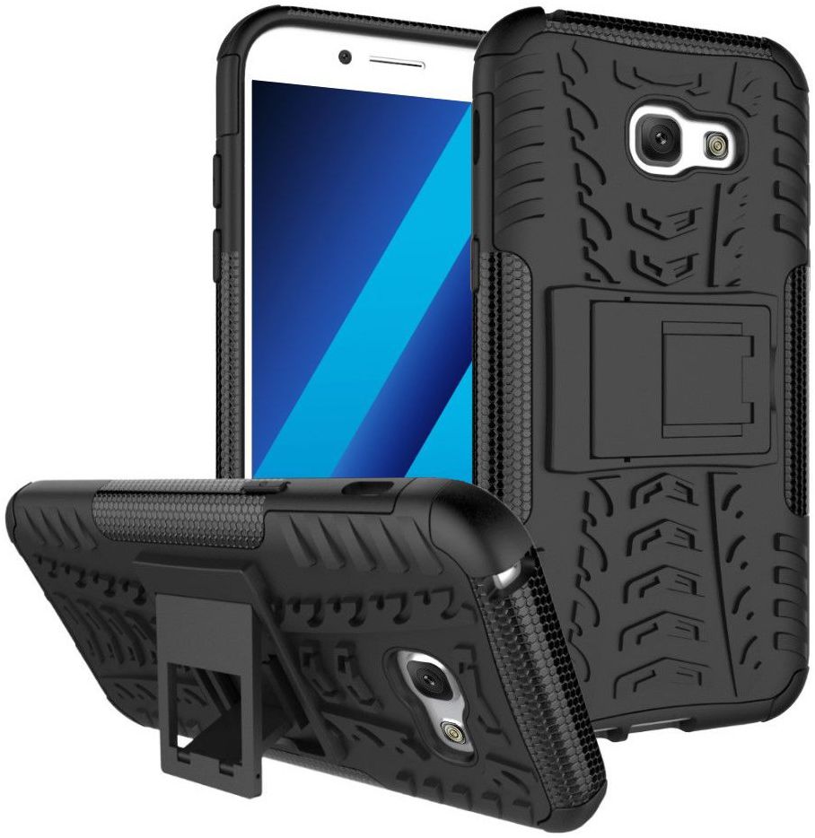 Stevig Samsung Galaxy A5 2017 Backcover Hoesje Zwart afbeelding 1