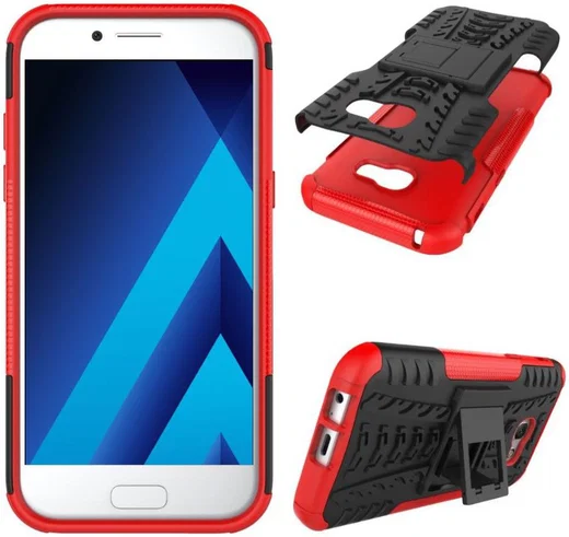 Stevig Samsung Galaxy A5 2017 Backcover Hoesje Rood afbeelding 2