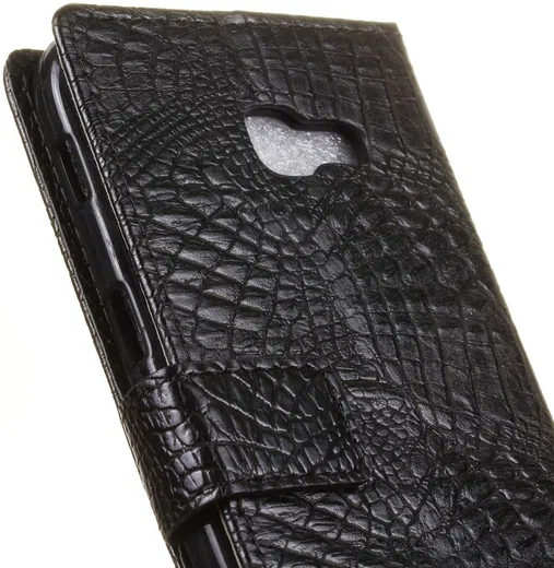 Samsung Galaxy A5 (2017) Portemonnee Hoesje Krokodil Structuur Zwart afbeelding 10