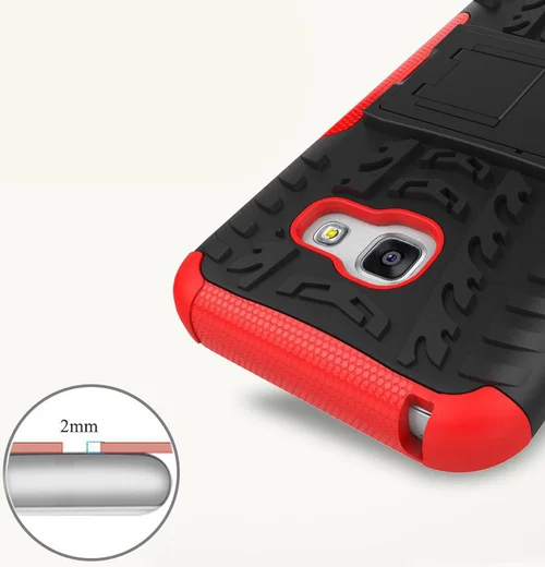 Hybride Samsung Galaxy A3 (2017) Back Cover Rood afbeelding 3