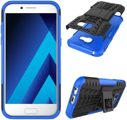 Hybride Samsung Galaxy A3 (2017) Back Cover Blauw afbeelding 2