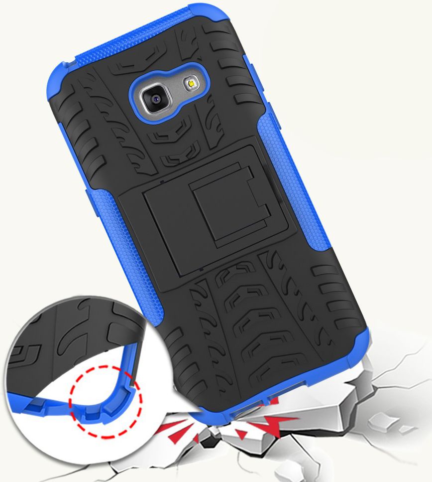 Hybride Samsung Galaxy A3 (2017) Back Cover Blauw afbeelding 3