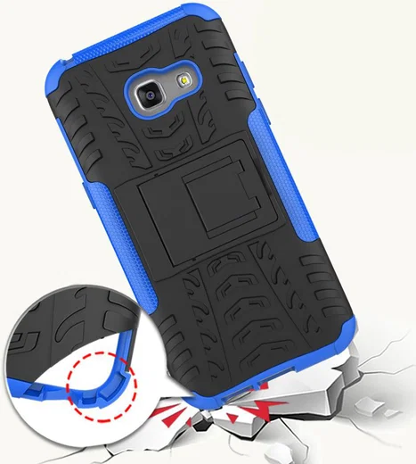 Hybride Samsung Galaxy A3 (2017) Back Cover Blauw afbeelding 3