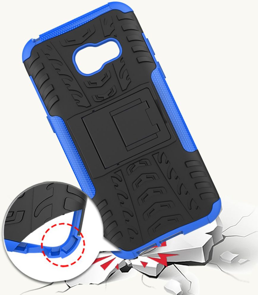Hybride Samsung Galaxy A3 (2017) Back Cover Blauw afbeelding 7