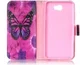 Huawei Y6 2 Compact Portemonnee Purple Butterfly afbeelding 3