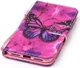 Huawei Y6 2 Compact Portemonnee Purple Butterfly afbeelding 5