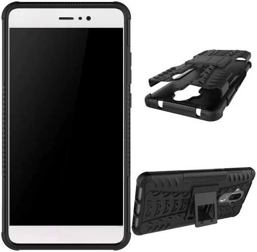Huawei Mate 9 Hybrid Kickstand Hoesje Zwart afbeelding 2