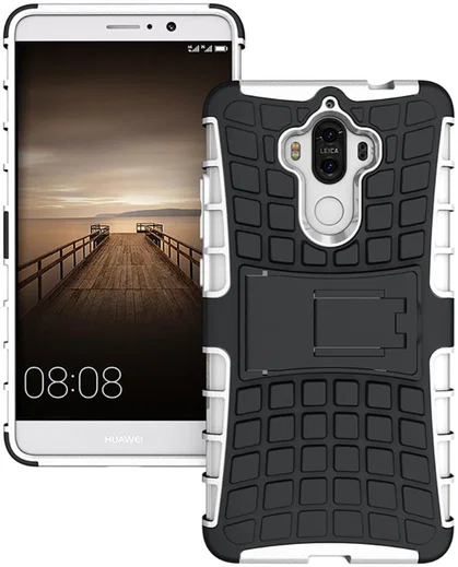 Huawei Mate 9 Hybrid Kickstand Hoesje Wit afbeelding 1