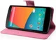 LG Google Nexus 5 Portemonnee Hoesje Paarse Bloemen afbeelding 4