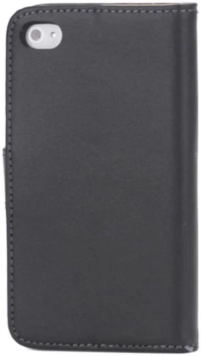 Apple iPhone 4(S) Lederen Hoesje Zwart afbeelding 3