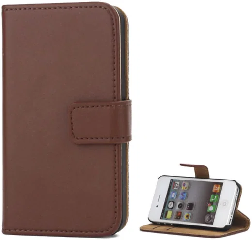Apple iPhone 4(S) Lederen Hoesje Bruin afbeelding 1