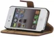 Apple iPhone 4(S) Lederen Hoesje Bruin afbeelding 4