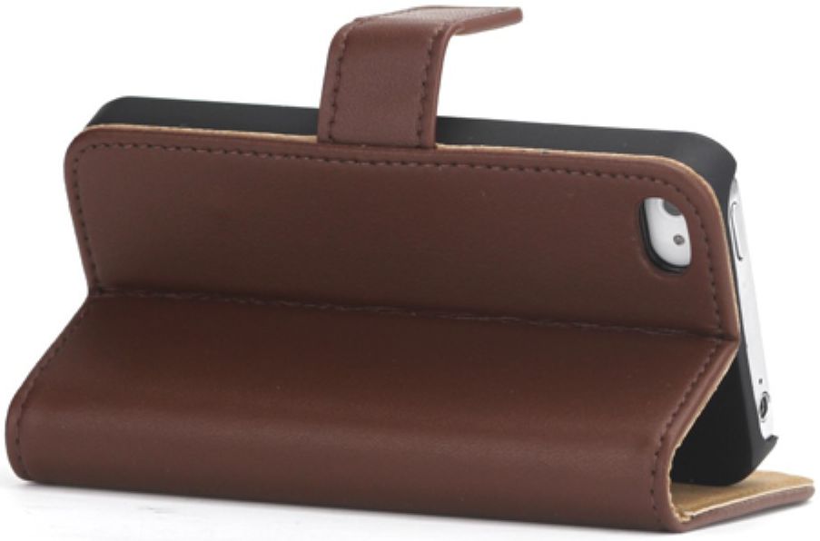Apple iPhone 4(S) Lederen Hoesje Bruin afbeelding 5