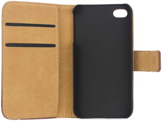 Apple iPhone 4(S) Lederen Hoesje Bruin afbeelding 6
