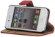 Apple iPhone 4(S) Lederen Hoesje Rood afbeelding 4