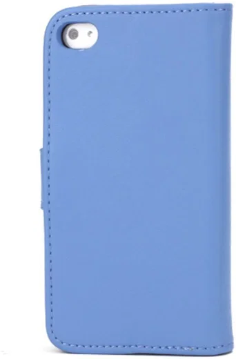 Apple iPhone 4(S) Lederen Hoesje Blauw afbeelding 3