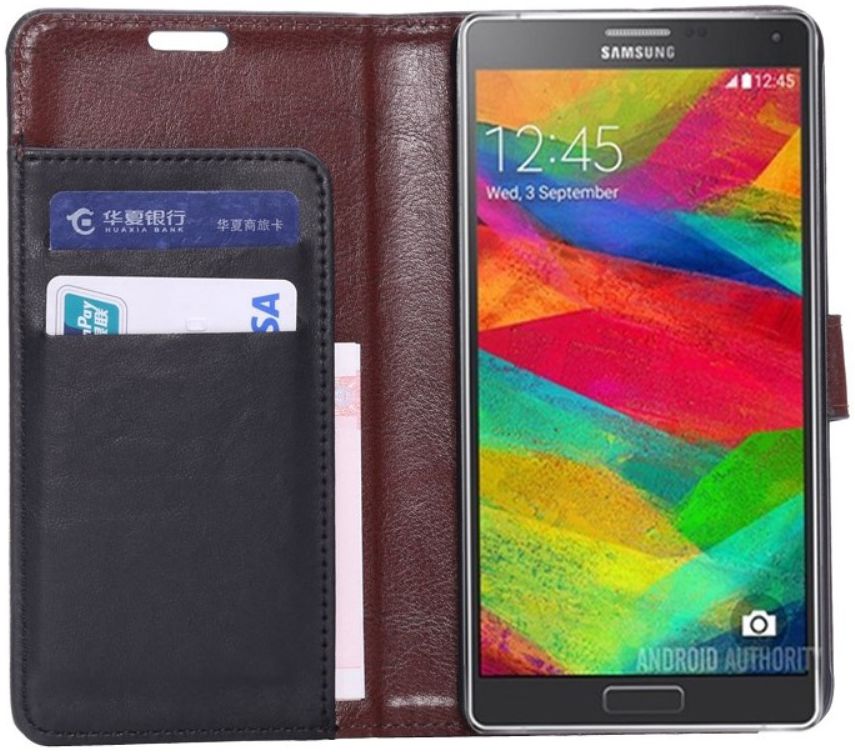 Samsung Galaxy Note 4 Portemonnee Hoesje Zwart afbeelding 1